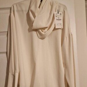 Zara women's cowl neck blouse